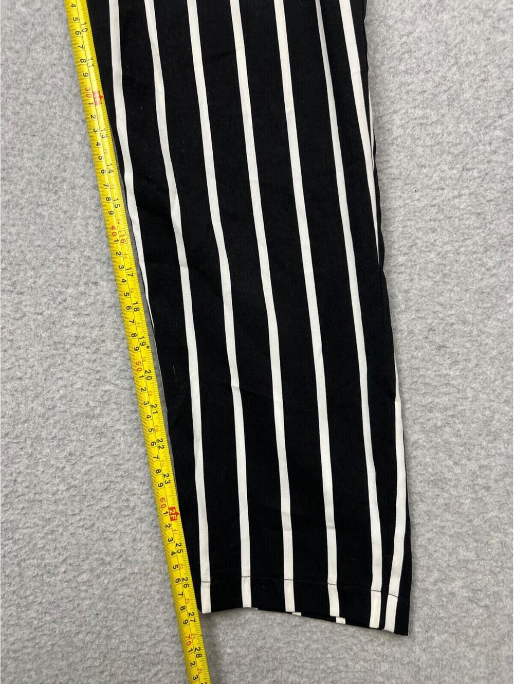 Pinstripes Womens L Straight Leg Pants Slacks Office Work Black Casual Work - Picture 5 of 10